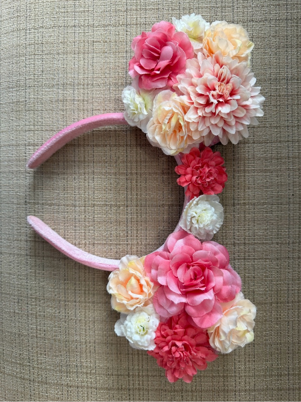 Disney Pink Floral Minnie Ears Headband